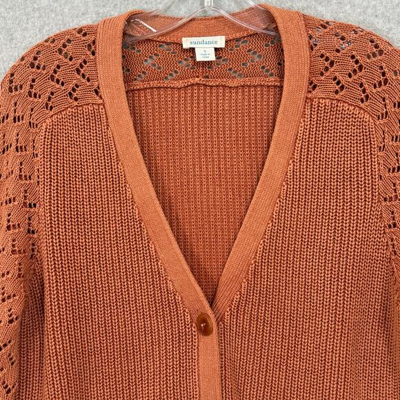 Sundance My Darling Pointelle Knit Cardigan Sweater Size S Feminine Autumnal - Picture 4 of 14